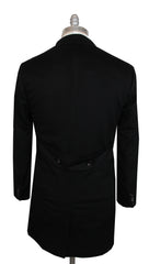 $19470 Kiton Black Cashmere Blend Solid Coat - (KT422262) - Parent