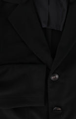 $19470 Kiton Black Cashmere Blend Solid Coat - (KT422262) - Parent