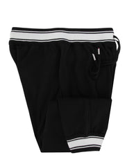 $1730 Kiton Black Solid Cotton Sweatpants - L - (KT617261)