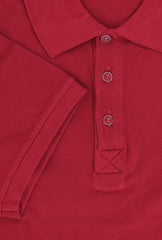$710 Kiton Burgundy Red Solid Piqué Polo - (KT512267) - Parent