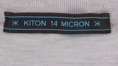 Kiton Light Gray Wool V-Neck Sweater - (KT126221) - Parent