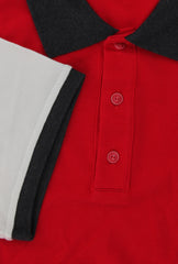 $730 Kiton Red Solid Piqué Polo - (KT512266) - Parent