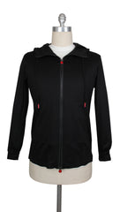 $795 Kiton Black Cotton  Jacket - M/50 - (KT89258)