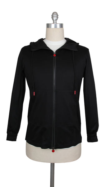 $795 Kiton Black Cotton  Jacket - (KT89258) - Parent