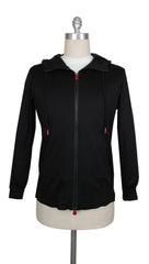 $795 Kiton Black Cotton  Jacket - M/50 - (KT89258)