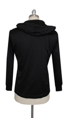 $795 Kiton Black Cotton  Jacket - (KT89258) - Parent