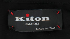 $795 Kiton Black Cotton  Jacket - (KT89258) - Parent