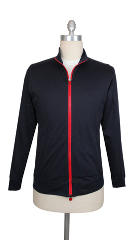 Kiton Dark Blue Funnel Jacket