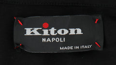 $795 Kiton Black Cotton Funnel Jacket - (KT892510) - Parent