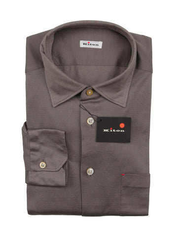Kiton Dark Gray Shirt - Slim
