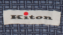 $600 Kiton Blue Fancy Cotton Shirt - Slim - (KT1114233) - Parent