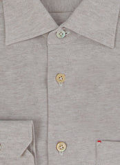 Kiton Light Brown Solid Cotton Shirt - Slim - (KT1114232) - Parent