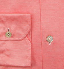 Kiton Orange Solid Cotton Shirt - Slim - (KT118228) - Parent