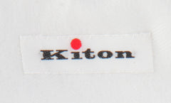$800 Kiton White Solid Cotton Blend Shirt - Slim - (KT912261) - Parent
