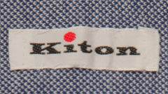$600 Kiton Dark Blue Solid Cotton Shirt - Slim - (KT916264) - Parent