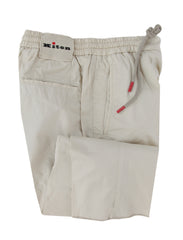 $1150 Kiton Beige Solid Cotton Blend Pants - Slim - 36/52 - (KT828257)