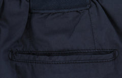 $1150 Kiton Navy Blue Solid Cotton Blend Pants - Slim - (KT828258) - Parent