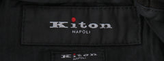 $1150 Kiton Black Solid Linen Pants - Slim - (KT828256) - Parent
