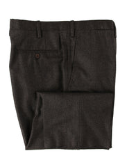 Kiton Dark Brown Solid Wool Blend Pants - Slim - (KT12247) - Parent