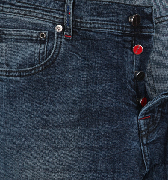 Kiton Blue Solid Jeans - Slim - (KT1227223) - Parent