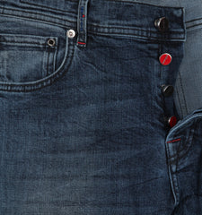 Kiton Blue Solid Jeans - Slim - (KT1227223) - Parent