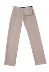 $995 Kiton Beige Solid Corduroy Pants - Slim - 35/51 - (KT63262)