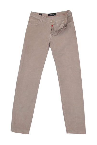 $1260 Kiton Beige Solid Corduroy Pants - Slim - (KT63261) - Parent