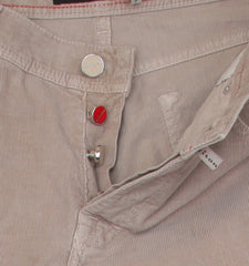 $1260 Kiton Beige Solid Corduroy Pants - Slim - (KT63261) - Parent