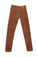 Kiton Brown Solid Cotton Blend Pants - Slim - (KT215242) - Parent