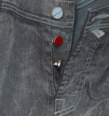 $1190 Kiton Gray Solid Jeans - Slim - (KT521269) - Parent