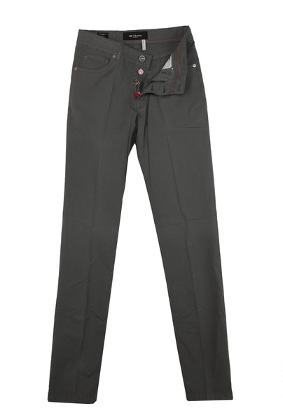 Kiton Gray Solid Cotton Blend Pants - Slim - (KT12244) - Parent