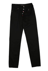 Kiton Black Solid Cotton Blend Pants - Slim - 32/48 - (KT12242)