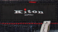 $1200 Kiton Blue Solid Jeans - Slim - (KT1218243) - Parent