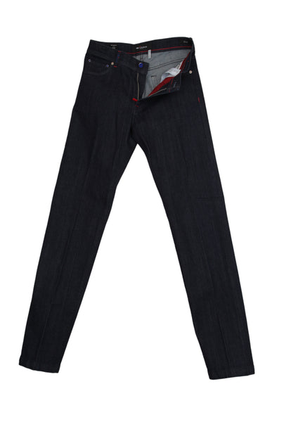 $1395 Kiton Dark Blue Solid Jeans - Slim - (KT821257) - Parent