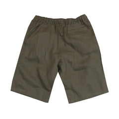 $880 Kiton Olive Green Solid Shorts -  - (KT512262) - Parent