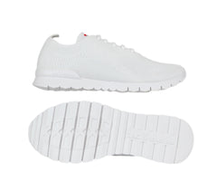 $820 Kiton White Cotton  Sneakers - (KT89253) - Parent