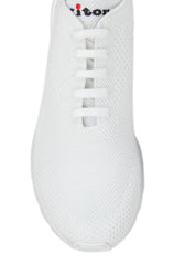 $820 Kiton White Cotton  Sneakers - (KT89253) - Parent
