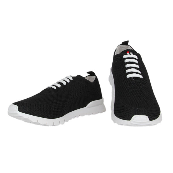 $820 Kiton Black Cotton  Sneakers - (KT89255) - Parent