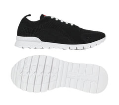 $820 Kiton Black Cotton  Sneakers - (KT89255) - Parent