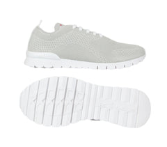 $820 Kiton Light Gray Cotton  Sneakers - (KT89251) - Parent