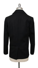 Kiton Black Wool Solid Peacoat - (KT372411) - Parent