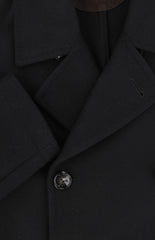 Kiton Black Wool Solid Peacoat - (KT372411) - Parent