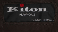 Kiton Black Wool Solid Peacoat - (KT372411) - Parent
