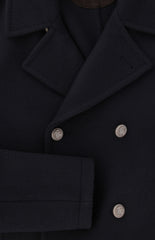 Kiton Dark Blue Wool Solid Coat - (KT37244) - Parent