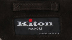 Kiton Dark Brown Suede Solid Jacket - (KT222245) - Parent