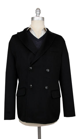 Kiton Black Peacoat