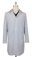 Kiton Light Gray Wool Blend Reversible Raincoat - (KT37241) - Parent