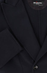 Kiton Dark Blue Cashmere Solid Coat - (KT37243) - Parent