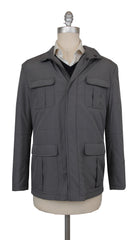 Kiton Gray Polyester Solid Jacket - (KT222242) - Parent