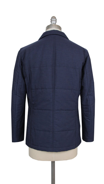 Kiton Navy Blue Cashmere Blend Solid Jacket - (KT222244) - Parent